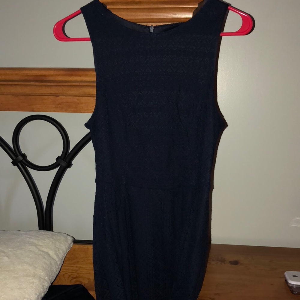 Lace navy blue dress